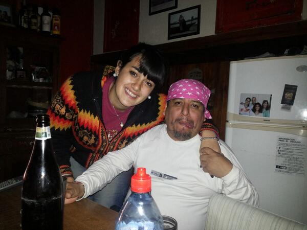 Con el padrino esperando Argentina