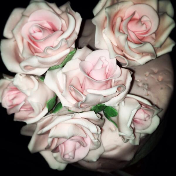 Sweetsuncakes's tweet photo. My first gum paste roses http://t.co/07ubtPXO5b