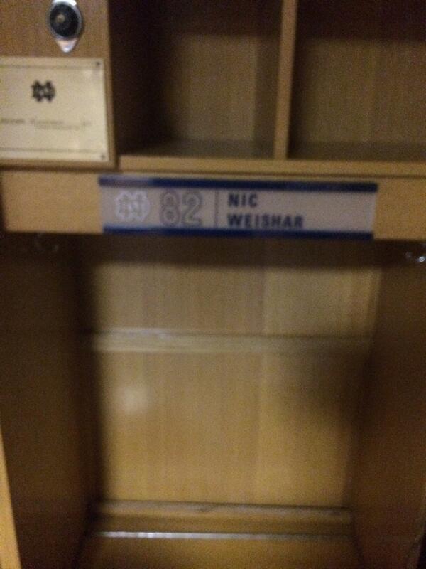 NicWeishar82's tweet photo. Not number 89 but it'll do! Officially a Notre Dame football player. #82 #goirish http://t.co/B6zPiuCUQE