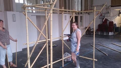 norfolkymt's tweet photo. Jenny building the set for Miss Saigon http://t.co/9wz8TSkgdc