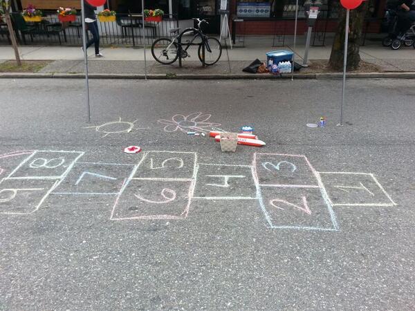 Come see us at #mainstreetcarfreeday for a game of hopscotch! #teamjustin #liberal