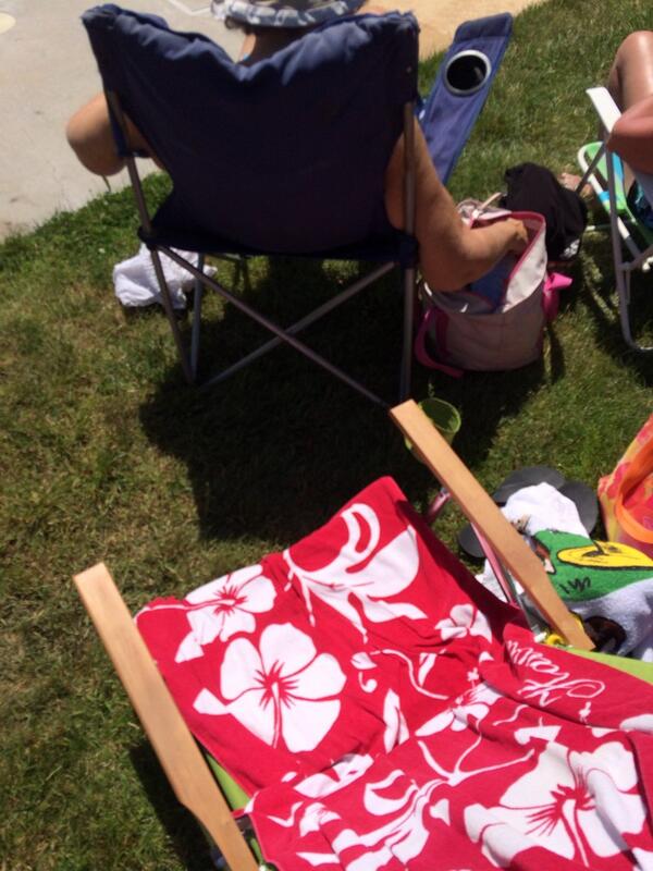 beckeye's tweet image. This is my chair. This lady just came and put her chair in front of mine. Helpful. #saggyboobs #hoapool