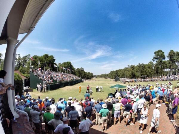 PGATour's tweet photo. The scene at the first tee. #USOpen http://t.co/GFQhtxVAiK