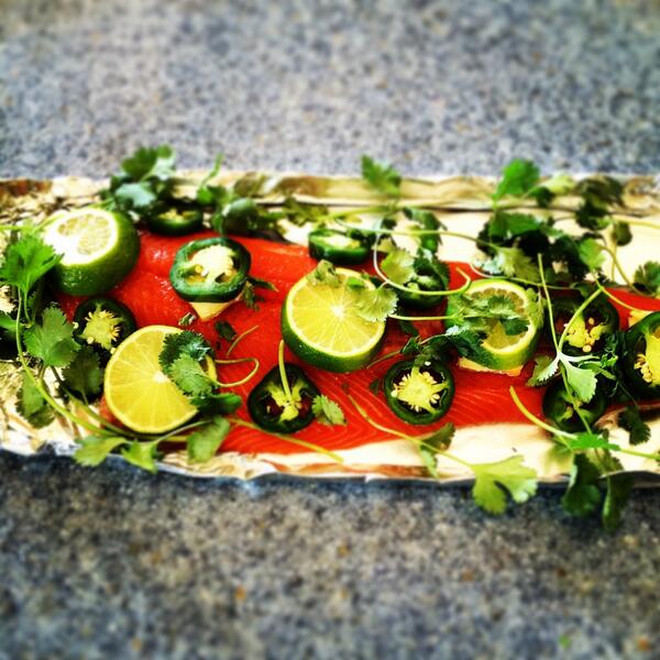 Fresh Copper River Sockeye salmon on the traeger! Can't wait for it to