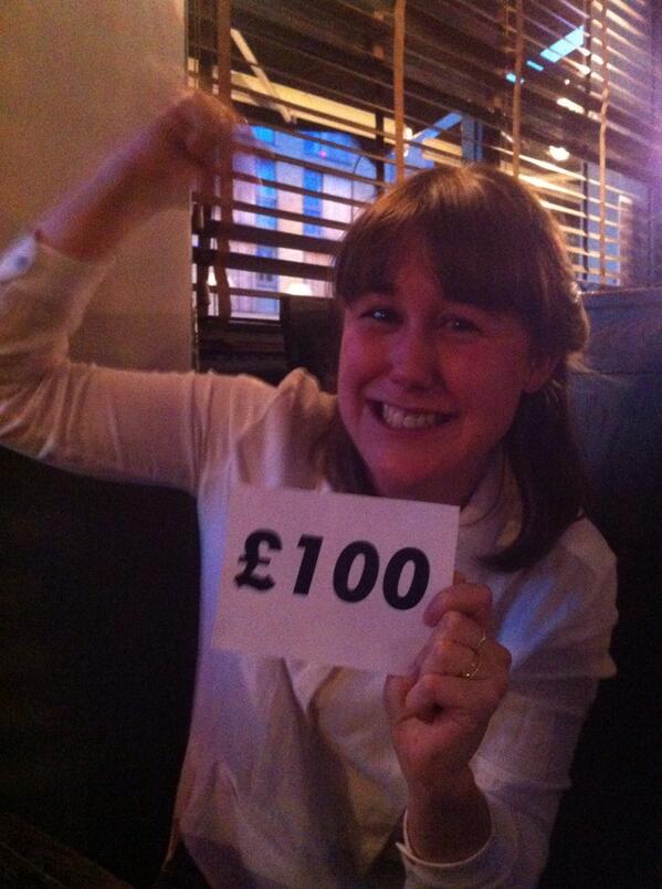 HarryLaskowski's tweet photo. Holy shizzles. We just won the pub quiz! @stvnice @TheKennington http://t.co/2AVPp6nIGB