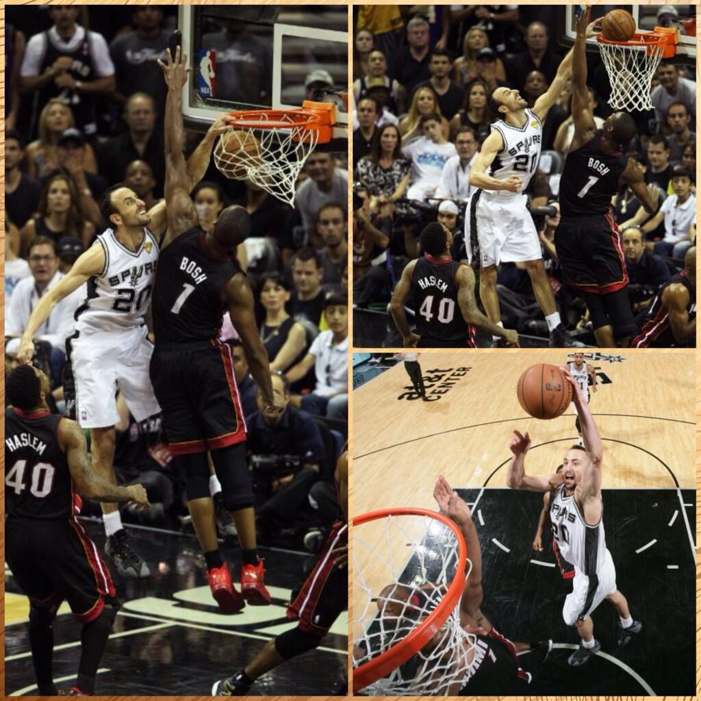 Manu Ginobili's Monster Drive and Poster Dunk 