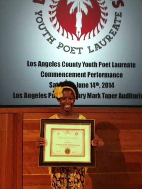 TheAmandaGorman's tweet photo. So honored to be the 1st #LAYouthPoetLaureate! Thank you to all the organizations and participants! #poetry #LAYPL http://t.co/KIJhPUEb4X