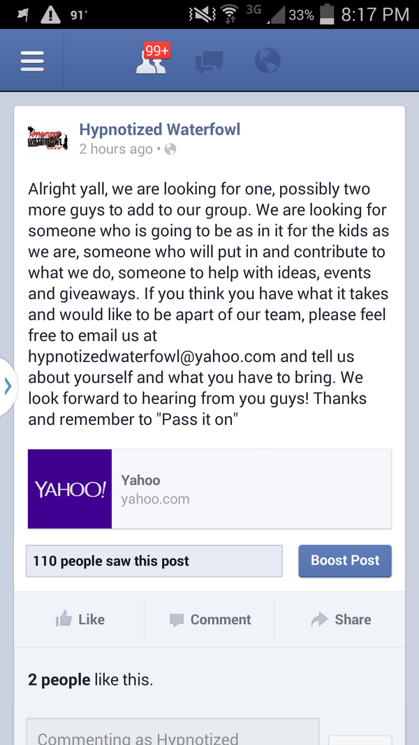 hypwaterfowl's tweet photo. Check it out yall and send us an email at hypnotizedwaterfowl@yahoo.com http://t.co/8vjUvwqLYH