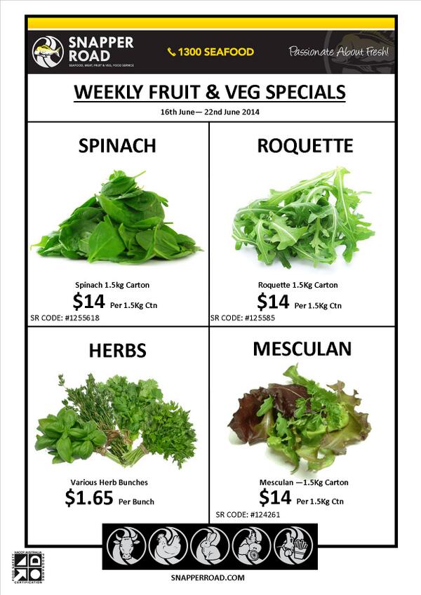 snapperroad's tweet image. It ain't easy being green? It is this week with Snapper Road! Check out this weeks great Fruit &amp;amp; Veg specials!
