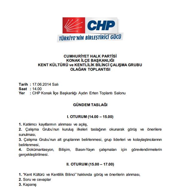 + Toplantı Salonu' nda gerçekleştireceği toplantının gündem taslağıdır :