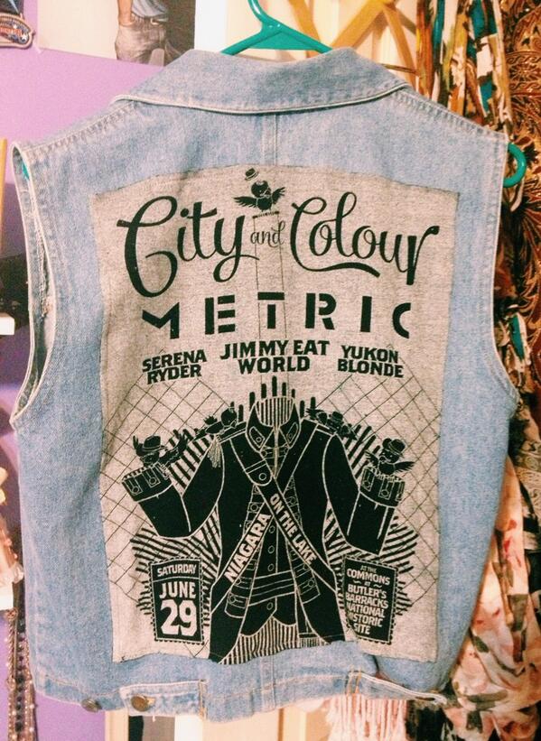 CityColourLyric's tweet photo. Check out the jean vest I just made :)) @cityandcolour http://t.co/MbQ93rNNCY