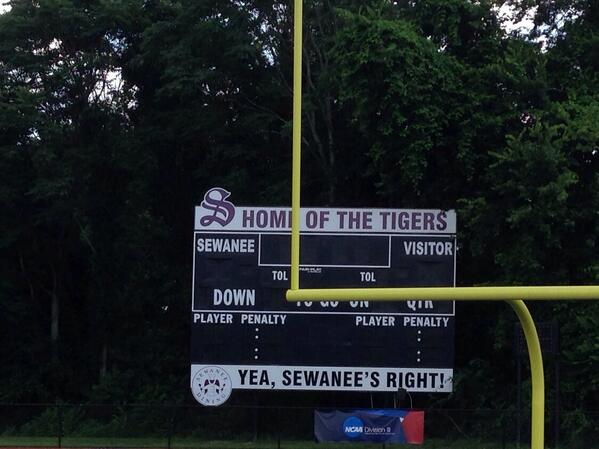 While at the University of the South, we ran around on McGee Field, the 4th oldest football field in the nation.