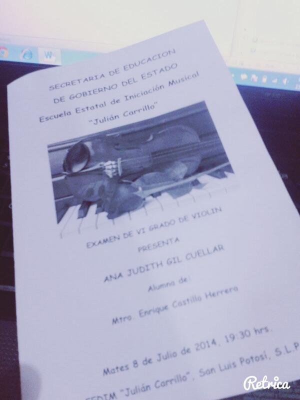 judith_lover's tweet photo. Es tan melancólico comenzar a hacer tus programas de mano de tu graduación de violin :'( http://t.co/Yo3mNLTMCQ
