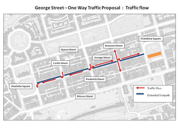 Edinburgh_CC's tweet photo. Work begins today to improve George Street for pedestrians and cyclists - read more here: http://t.co/hlSNBrURn1 http://t.co/ikqk3rsWnZ