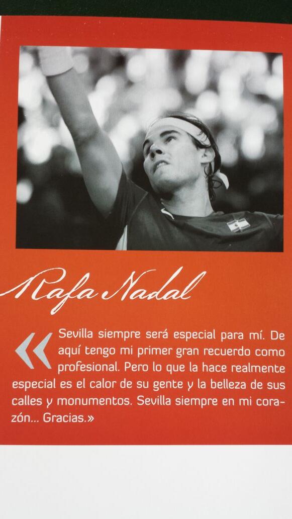 Juan Ignacio Zoido (@zoidoji) on Twitter photo "Especial por el calor de su gente y la belleza de sus calles" <a href="/RafaelNadal/">Rafa Nadal</a> participa en #25razonesparaconocerSevilla "Especial por el calor de su gente y la belleza de sus calles" <a href="/RafaelNadal/">Rafa Nadal</a> participa en #25razonesparaconocerSevilla