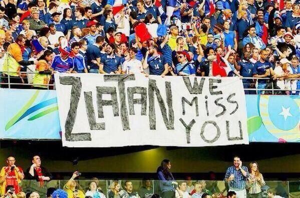 Mooi spandoek van de Fransen! #FRAHON #Ibrahimovic