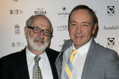 SpaceyFans's tweet photo. #KevinSpacey at the #ClarenceDarrow final performance gala last night pictured with playwright #DavidWRintels http://t.co/sdgDiQS0hw