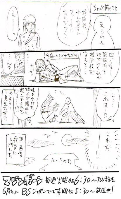 告知。設定上、ルークの格闘技は合気道。 
