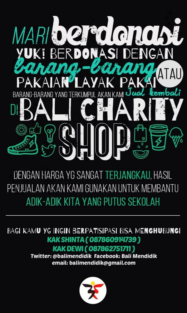 Jadi guys, aksi kami nyata, langsung &amp; tidak neko neko! Silakan berdonasi di BCS (Bali Charity Shop) :)