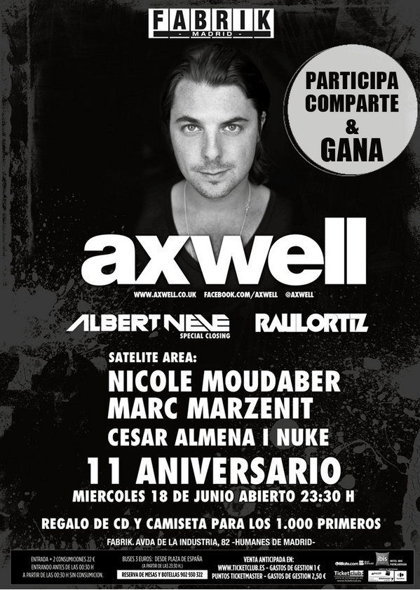 fabrikdiscoteca's tweet photo. RT y vente GRATIS a nuestro 11 Aniversario !! 
Ganadores mañana a las 11:30 !! http://t.co/XNY11U09DX