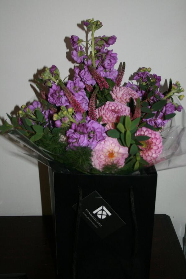 foxdesigned's tweet image. Lovely scanted stocks in this #flower hand tie gift .#floristry with foxdesigned