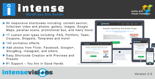 IntenseVisions's tweet image. Intense WordPress Site Builder – Version 2.0.0 is now live! Check it out at intenseplugin.com.