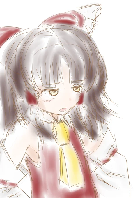 霊夢落書き 