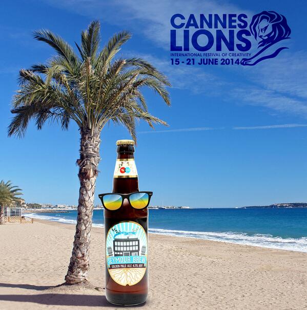 SeymourBrew's tweet photo. It's Seymour Brew's @MGOMD first trip to #CannesLions. Come and share a bottle with us at the #OMDOasis bar! http://t.co/LvACCKAEfh