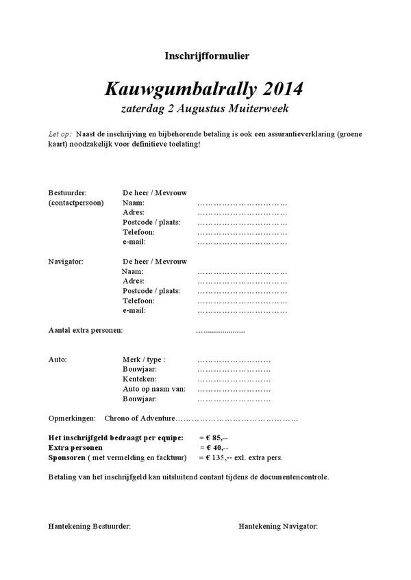 Inschrijven kauwgumbalrally is weer mogelijk bij T <a href="/Proggiehoes/">proggiehoes</a> en Cafe Halweg