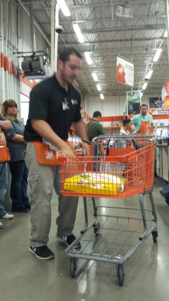 Mr. Brad helping 3844 stay safe on his birthday!  Thanks Brad!