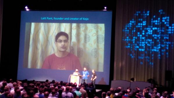 akka_io_'s tweet photo. Congrats Lalit Pant on receiving the Phil Bagwell award @scaladays 2014. http://t.co/0XeRmXBlwb