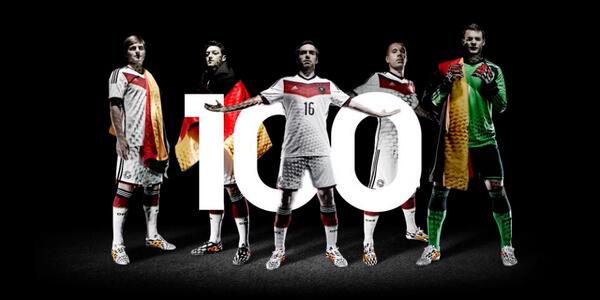 adidasfootball's tweet image. The 100th #WorldCup appearance for @DFB_Team, an international first. Striving for another star. #allin or nothing.
