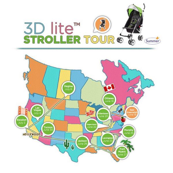 summerinfant's tweet photo. The #3DliteStrollerTour starts NOW! Enter for your first 2 chances to #win here: http://t.co/YkpufDOu4A. Ends 7/5/14 http://t.co/lpKrsDot8R