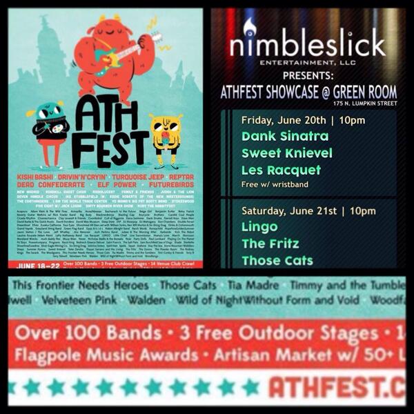 lingomusic's tweet photo. We're pumped for @AthFest! We hit the stage at @GreenRoomAthens on Saturday after @theFRITZmusic &amp; @thosecatsmusic. http://t.co/IcQjOHGzV8