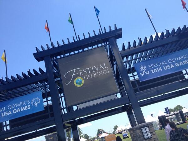 WWECommunity's tweet image. Scenes from Corporate Park! The @wwe Face of A Champion photo booth is up and running! @2014USAGames #2014USAGames