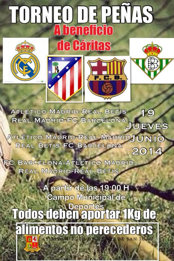 DeportesNavas's tweet photo. Proximo Jueves día 19 Junio. Torneo Peñas Deportivas. http://t.co/Cy3VdHI2Q4