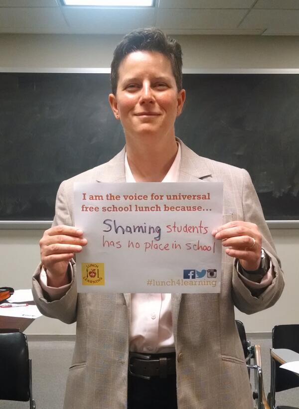BKFoodCoalition's tweet photo. Let's take shame off the lunch line! @BilldeBlasio #lunch4learning http://t.co/5BfRiovVYe