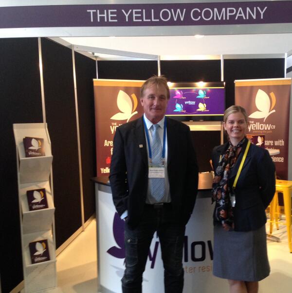 TheYellowCo's tweet photo. Yellow CEO Joni Norling at the #NGA2014 with Port Pirie Regional Council Mayor @BrentonVanstone http://t.co/F4srvczsHU