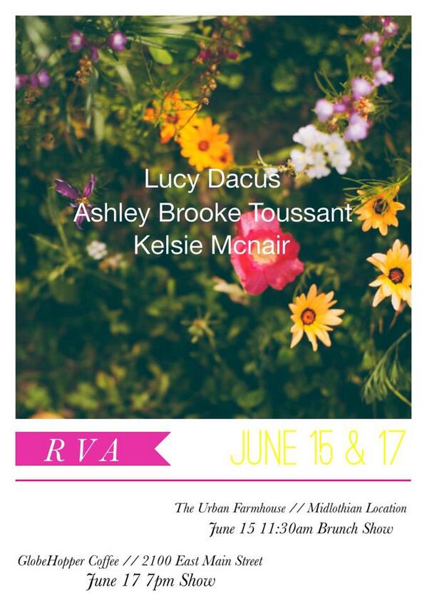@abtoussant, Lucy Dacus &amp; @withlavandlace will be making sweet music at the shop tomorrow, 7-9 pm! #RVA #Livemusic