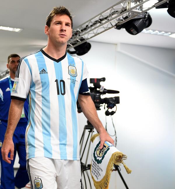 TeamMessi's tweet photo. Leo in Maracana. See Team #Messi's exclusive pics of Leo's 1st match at the #WorldCup at http://t.co/RRTJS75fvO http://t.co/XaBcAOIYEY