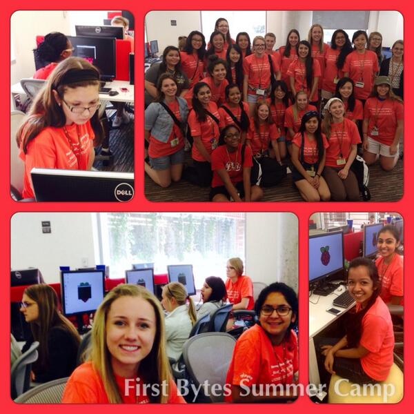 FireEyeU's tweet image. Python &amp;amp; Raspberry Pi&apos;s @UTCompSci First Bytes Summer Camp today! #coolgirlscode #womenintech