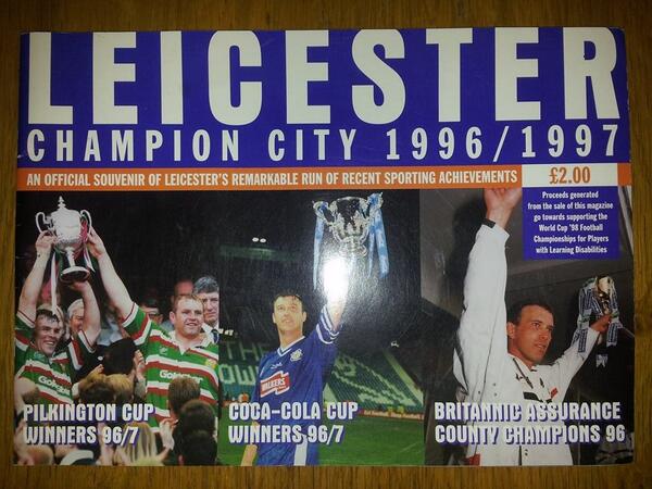 touchlinesports's tweet photo. AUCTION - Leic Sport Brochure, signed by STEVE WALSH &amp; MATT ELLIOTT - Place your bids NOW at http://t.co/kB8zyrS0UT http://t.co/3N74TXU7Na