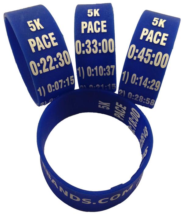 Pacebands's tweet photo. #Pacebands #5K bands are up on our website!  Use the code "tenforfive" this week and get 10% off your #5K bands. #run http://t.co/0ygqZQQLE5