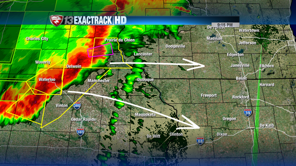 ERICSORENSEN's tweet photo. BE ALERT Severe weather will be likely in Northern Illinois tonight. #Exactrack http://t.co/nCVozdV7xY