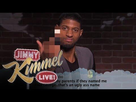 BleacherReport's tweet photo. VIDEO: Paul George, Bill Simmons, Steph Curry &amp; more read their mean tweets with Jimmy Kimmel http://t.co/pI07mVL2lL http://t.co/2yIXu7vVbP
