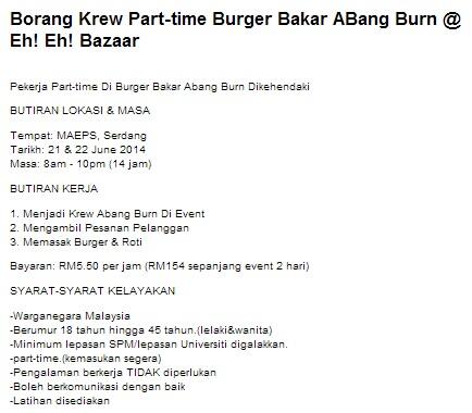 abangburn's tweet photo. PART TIME DIPERLUKAN!
cepat2 isi borg kt link ni http://t.co/8AVwuTLQM6 atau call en azmi-0193149753. http://t.co/QqPpanYLzF