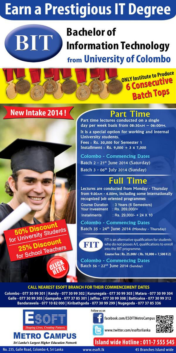 Esoft Metro Campus Join Bit Esoftmetrocampus Today Become A World Class It Graduate Http T Co 5puxyjd9pn