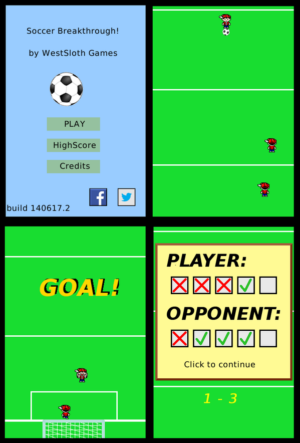 The flash version of our soccer minigame is almost ready. Some 