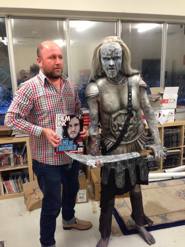 Kornits's tweet photo. Just me chillin' with a white walker. #GOTExhibit #GooglePlay http://t.co/pFhcJBTSF8
