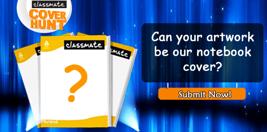 classmatebyitc's tweet photo. Are you ready to design our #NotebookCovers? If yes, then submit your #unique handmade #Artwork #ClassmateCoverHunt http://t.co/Y7YAOkOGd2